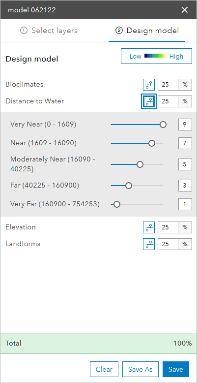 Data class values in the GeoPlanner Modeler tool